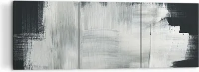 Produktbild von Bild auf Leinwand - Leinwandbild - 3 Teile - Abstraktion Schwarz Weiß - 120x40cm - Wand Bild - Wanddeko - Wandbilder - Leinwanddruck - Bilder - Wanddekoration - Leinwand bilder - CA120x40-4173