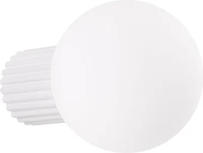 Produktbild von Wandleuchte Bad IP44 Glas Aluminium Weiß G9 T:17 cm rund Modern blendarm Wandlampe Badezimmer