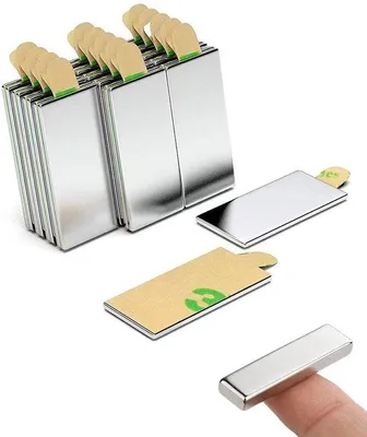 Produktbild von Selbstklebende Neodymium-Magnete 16 Stück, 30x10x1mm, für Whiteboards, Kühlschränke, Fotos