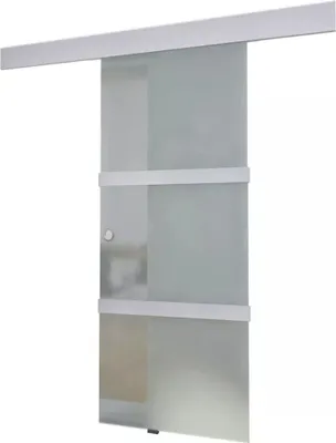 Zdjęcie produktu dla vidaXL Drzwi przesuwne szklano-aluminiowe 178 cm srebrne