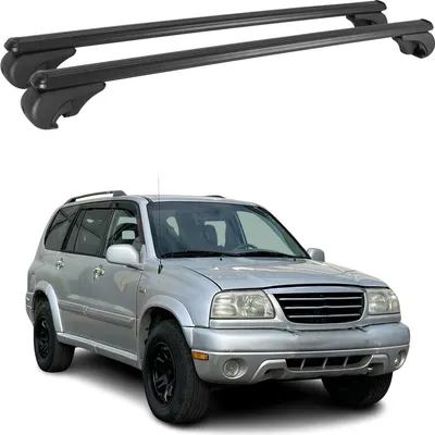 Produktbild von Dachträger für Suzuki Grand Vitara 1998-2005 Gepäckträger Aluminium Schwarz 2x