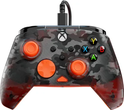 Produktbild von Turtle Beach Rematch Core Ghost Schwarz Camo/Orange Wired Gaming Controller – Lizenziert für Xbox Series X und S, Xbox One und Windows PCs, Gamepad, PC, Xbox, Xbox One, Xbox Series S, Xbox Series X, D-Pad, Schaltfläche Optionen, Kabelgebunden, USB, USB Typ-C