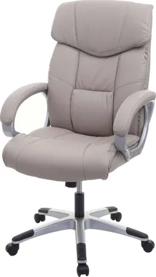 Obrázek produktu pro Kancelářská židle HWC-A71, manažerská otočná židle, Imitace kůže  taupe-grey