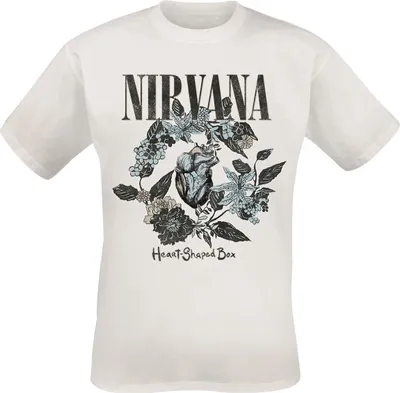 Produktbild von Nirvana T-Shirt Herren Heart Shape Box weiß Band-Merch, Bands 100% Baumwolle L