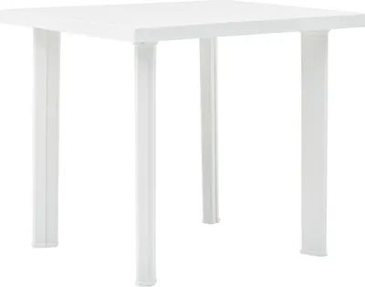 Produktbild von 48802 Gartentisch weiß 32"x30"x28,3" Kunststoff