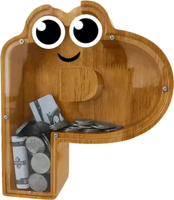 Obrázok produktu pre Pokladnička drevená - Písmenko P