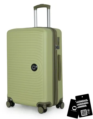 Image de Valise moyenne + badge numérique, valise de voyage extensible Check-In Bagages Valise à roulettes 90L sangle 158 cm double roulettes Trolley TSA,Kiwi