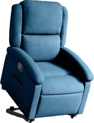Image de Fauteuil relax releveur 86 x 71 x 99 cm velours bleu
