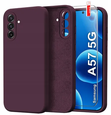 Produktbild von Hülle für Samsung Galaxy A57 5G – elastische Silikonhülle + 9H-Glas