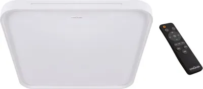 Produktbild von Deckenleuchte LED mit Dimmer Metall 48,5 cm breit IP44 Weiß eckig 4200 K neutralweiß 4410 lm