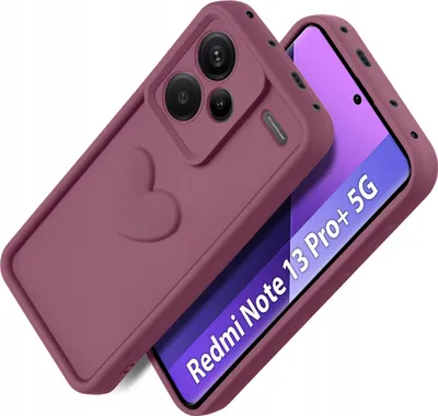 Immagine prodotto di Custodia in silicone opaco a forma di cuore per Xiaomi Redmi Note 13 Pro+ 5G