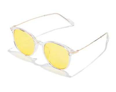 Produktbild von Bildschirmbrille – Rebecca Energy 65%, blockiert 65% Blaulicht, gelbe Gläser, transparente Fassung Alternatywa bardziej sprzedażowa: