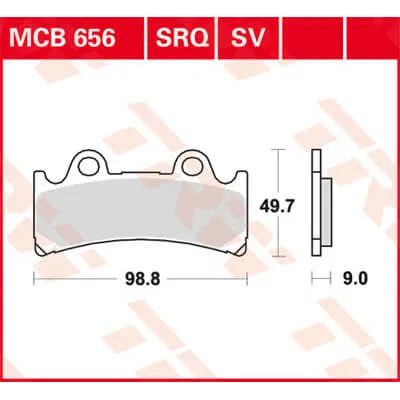 Obrázek produktu pro TRW Bremsbelag Trw Organ. Mcb 656