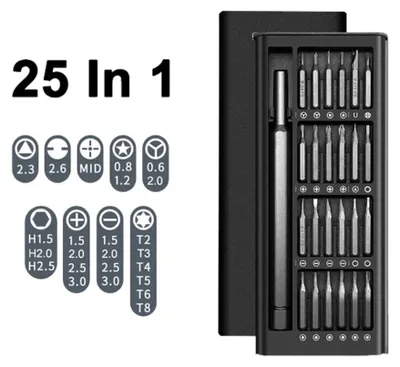 Produktbild von 25-in-1 Schraubendreher-Set – Magnetisch, Phillips, Torx, Präzision, für Handy, PC