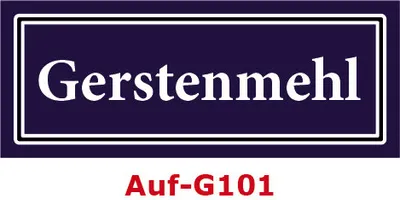 Produktbild von 2 Stück Gewürzaufkleber Gerstenmehl 40x16mm Gewürzetiketten Sticker Lebensmittel (Auf-G101)