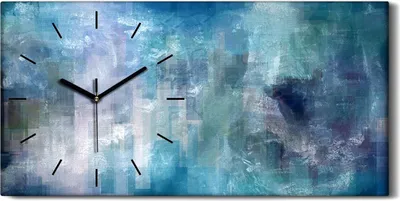 Produktbild von Wandbild Leinwand Bilder Wanduhr Geräuschlos 60x30 Malerei Abstrakte Kunst - schwarze Hände
