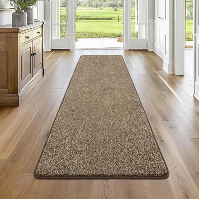 Immagine prodotto di Tappeto corridoio, 60 x 180 cm, marrone, lavabile in lavatrice, antiscivolo, tappetino assorbente lo sporco