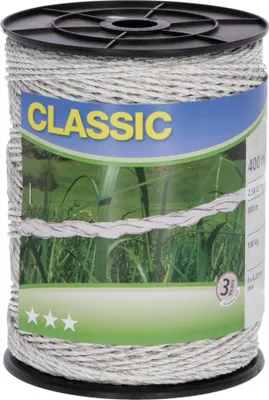 Produktbild von Corral - COR449113 - Polywire Classic 400 m, weiß, 9 x 0,20 niro