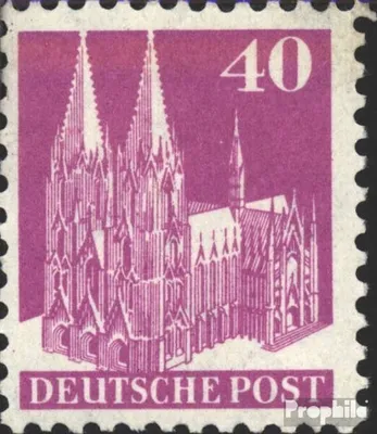 Produktbild von Briefmarken Bizone (Alliierte Besetzung) 1948 Mi 90W III B postfrisch Bauten