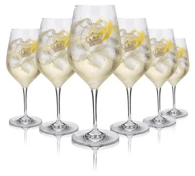 Produktbild von 6er Set Moët & Chandon Champagnerglas 0,63l – Echtglas Kelch mit Eichstrich