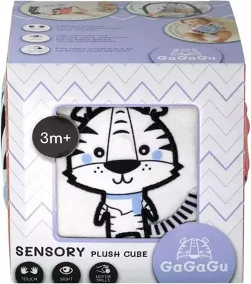 Obrázek produktu pro GAGAGU Smyslová kostka midi 10 cm Tygr a kráva