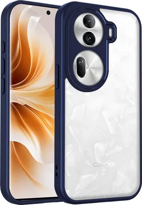 Obrázek produktu pro Pouzdro pro Oppo Reno11 Pro průhledný zadní kryt s TPU rámečkem, odolné proti nárazům Modrý