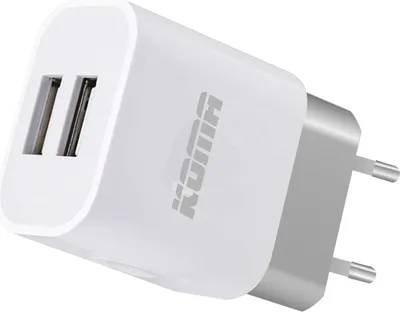Obrázek produktu pro KOMA Nabíječka do sítě univerzální, 2x USB, 2.1A, 10W, bílá