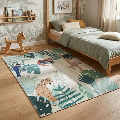 Zdjęcie produktu dla Volero - Dywan dziecięcy - Jungle Leopard Kolorowy - 160x230 cm