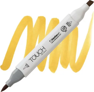Imagen del producto de Lihová fixa TOUCH, doble cara, Brush & Chisel, color amarillo intenso (YR32)
