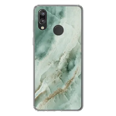 Produktbild von MuchoWow® Handyhülle Schutzhülle Hülle für Huawei P20 Lite (2020) Naturstein - Grün - Chic Silikon Softcase Handy Hülle - Kartenhalter