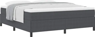 Produktbild von vidaXL Boxspringbett Dunkelgrau 180 x 200 cm Cordstoff
