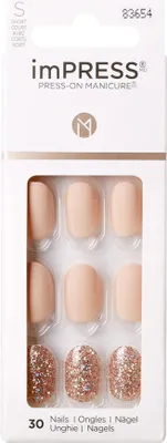 Produktbild von KISS imPRESS Press-On Manicure Evanesis Short Square with PureFit Technology - 30 False Nails