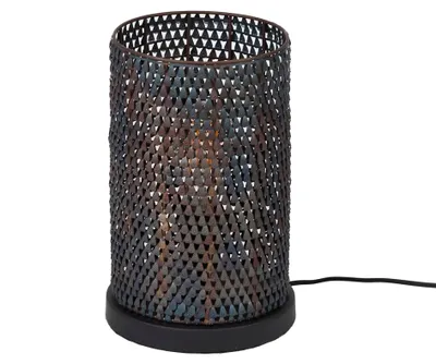 Produktbild von FURNLUX Tischlampe Armor Schwarz Und Braun 20cm / Hauptfarbe: Schwarz / Abmessungen: 20 x 30 x 20 cm