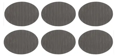 Immagine prodotto di Set di 6 sottopiatti ovali in PVC, color grigio