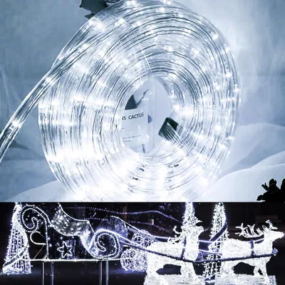 Immagine prodotto di Fiqops LED luce di corda per esterno interno corda di luce stringa di luci festa luce decorativa illuminazione di Natale biły 50M