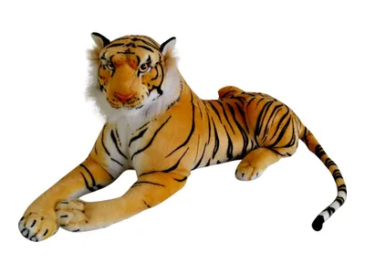 Produktbild von Tiger Wildtier Steppe sitzend Plüsch Kuscheltier 80 cm Länge