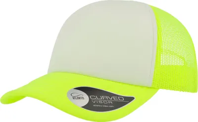 Image de Atlantis Casquette de camionneur Rapper avec 5 panneaux (2 pièces/paquet) AB415 (taille unique) (Jaune fluo/Blanc)