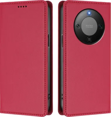 Immagine prodotto di Custodia in pelle per Honor X9d/Magic8 Lite, custodia magnetica in Finto cuoio con supporto Rosso