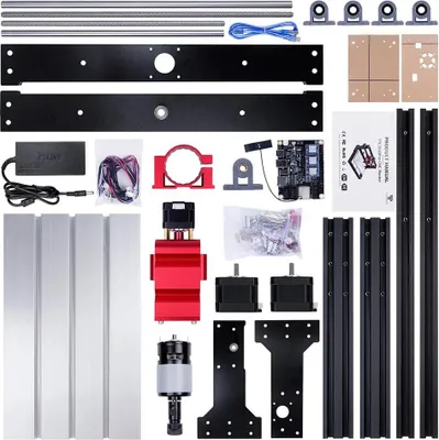 Zdjęcie produktu dla TTC3018 Pro – frezarka CNC i grawerka – maks. prędkość 1500 mm/min – sterowanie GRBL – dokładność 0,1 mm – obszar roboczy 300×180×40 mm – złoty