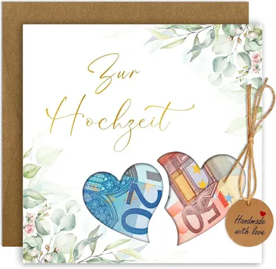 Produktbild von Luckeey Hochzeitskarte Geldgeschenk Verpackung für Brautpaar, personalisiert