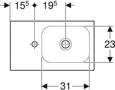 Obrázek produktu pro Geberit 501833001 iCon Light umyvadlo 53x31cm