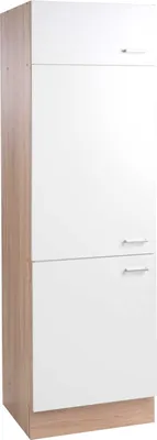 Produktbild von Kühlschrankumbau - Eiche Sonoma Nachbildung - Weiß - 3 Türen