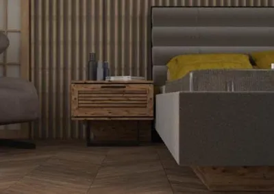 Produktbild von Schlafzimmer Set Bett + 2x Nachttische  Kommode Betten Doppelbett Möbel Modern