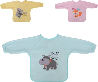 Produktbild von Baby Care Babyltzchen 1026027 Langarm Stickerei wasserdicht Selbstverschluss blau