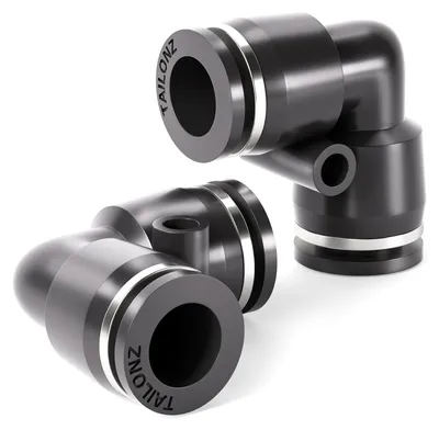 Winkel-Schnellkupplung 12mm, PV12, 10 Stück, schwarz