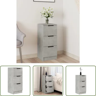 Produktbild von The Living Store Sideboard Betongrau 30x30x70 cm Holzwerkstoff