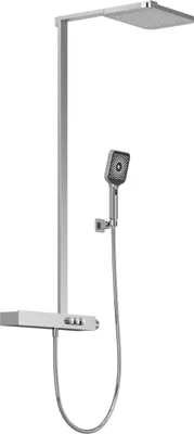 Produktbild von Steinberg Serie 390 Duschsystem, Thermostat, 3 Verbraucher, Pushtronic, Regenbrause 2-strahlig, Handbrause, 3902790
