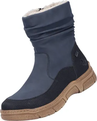 Immagine prodotto di Stivali Rieker da donna TEX foderati blu scuro - extra larghi