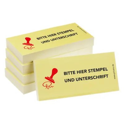 Produktbild von PRICARO Haftnotizen "Stempel und Unterschrift", 100 Blatt, 5 Stück