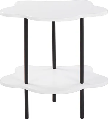 Produktbild von BELIANI Couchtisch Schwarz / Weiß Wolkenform aus MDF Eisen Retro Stil Modern Ausgefallen für Wohnzimmer Schlafzimmer